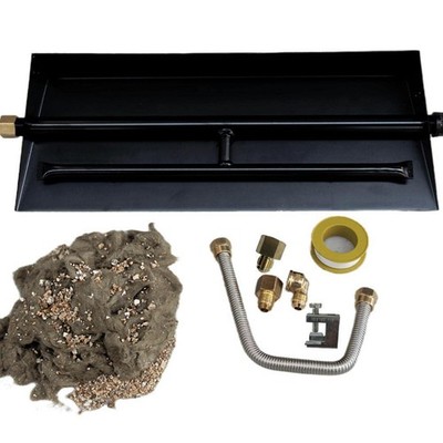 Americangaslos 15''28'' Burner Pan for Gas Fireplace Gas Fireplace Burner Gas f...