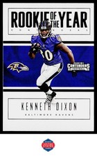 2016 Panini Contenders #4 Kenneth Dixon Rookie of the Year Contenders