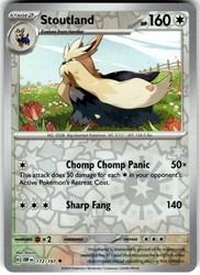 Stoutland 172/197 Obsidian Flames Reverse Holo Uncommon