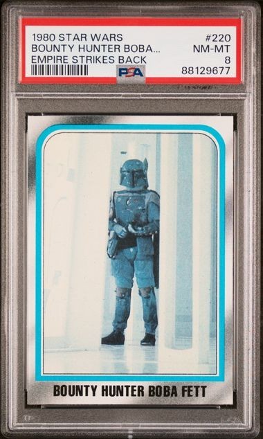 1980 Topps Star Wars #220 Bounty Hunter Boba Fett Empire Strikes Back PSA 8