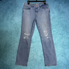 Levi  s 724 Women  s Jeans Sz 31 High Rise Straight Leg Distressed Fits 30x28