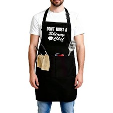 Funny Black Apron, kitchen baking and steaming apron, with funny quotes,