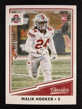 2017 Panini Classics #262 Malik Hooker Red Back Rookie #/299