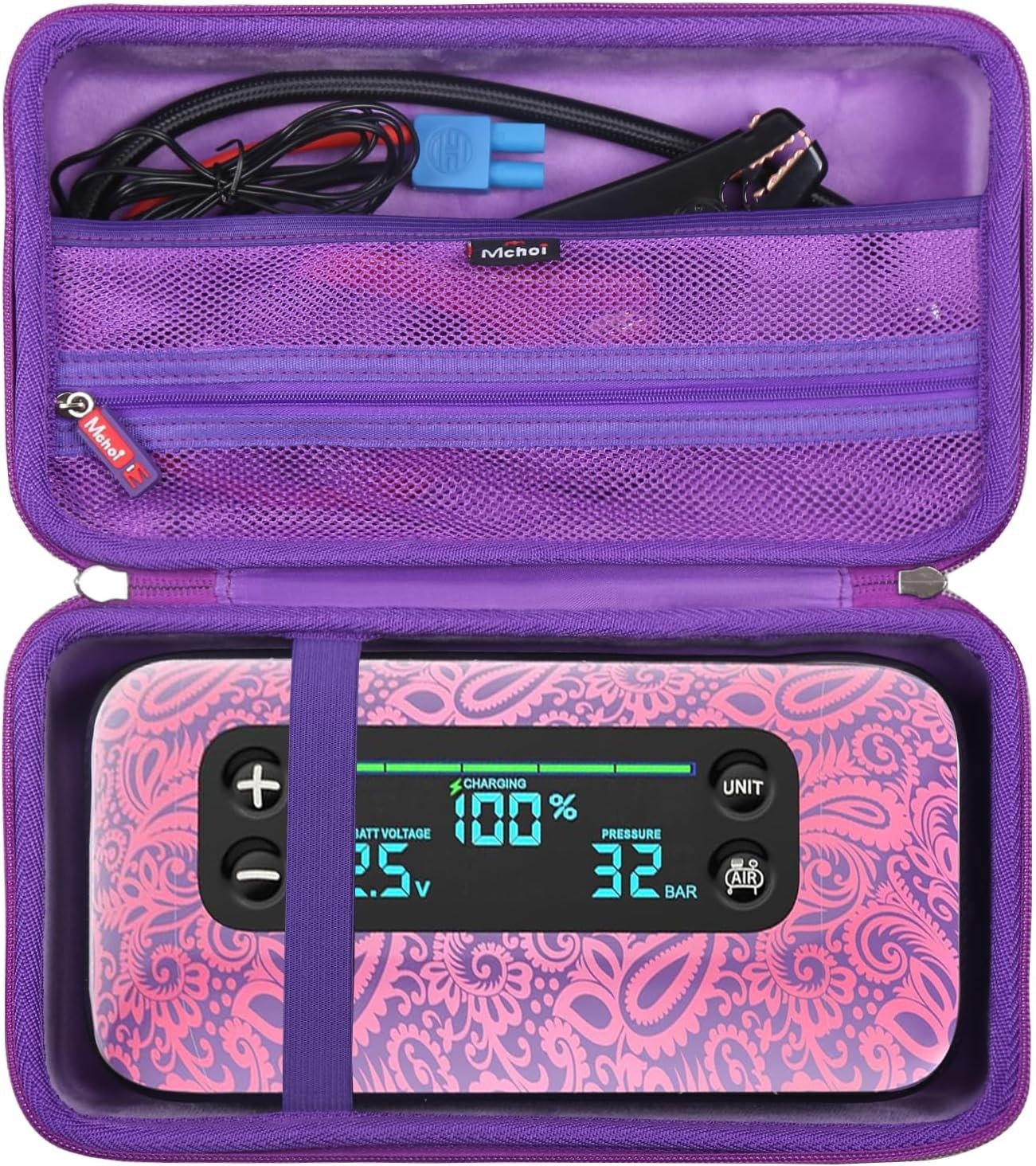 Mchoi Hard Storage Case Fits for Halo Bolt Air+ 1750 Portable Vehicle Jump Start