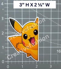 NEW Pokemon Pikachu Peek Vinyl Sticker P52