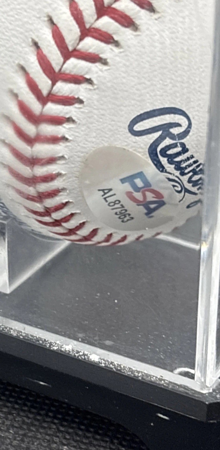 Joc Pederson Sighned (AU) baseball - PSA COA - Giants/Dodgers view 3
