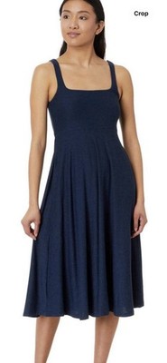 Beyond Yoga Dress Sz M Featherweight At The Ready Square Neck Soft Comfort Blue