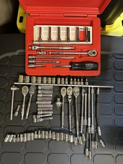 Snap On Tools 1/4" Drive SAE Socket ratchets Breaker bar Lot metric