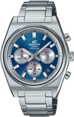 Casio Edifice EFB-730D-2AVEF Herren Chronograph Saphirglas Blau Silber 10 Bar
