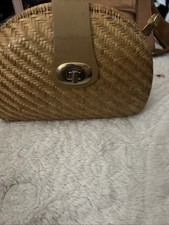 Vintage Woven Straw Handbag Purse 1940 S RETRO UNIQUE DELICATE