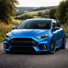 2018 Ford Focus RS MK3 Nitrous Blue Poster – Performance Hot Hatch Wall Art