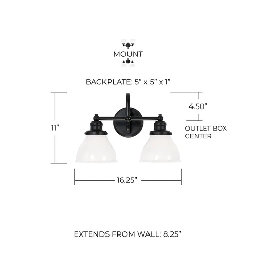 Capital Lighting 8302-128 Baxter 2 Light 16"W Bathroom Vanity - Picture 4 of 9