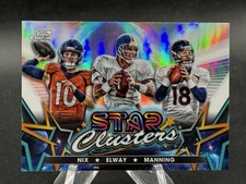 2024 Topps Chrome Cosmic #SCL-2 Peyton Manning John Elway Bo Nix Star Clusters