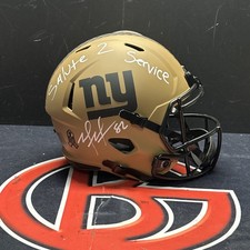 Mario Manningham Autographed New York Giants STS Replica Helmet Signed Steiner