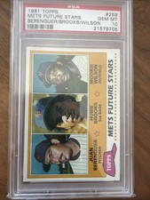 1981 Topps #259 Juan Berenguer, Hubie Brooks, Mookie Wilson PSA 10 RC Rookie