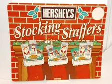 CHRISTMAS HERSHEYS ADVERTISING DISPLAY SIGN - 23"x19" - RARE