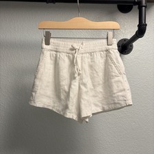 Abercrombie kids lined linen pull on shorts Girls size 5/6 white flowy w/ pocket