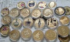 London Mint Office Gibraltar Gold-plated Crown Coins - CHOOSE YOUR COIN