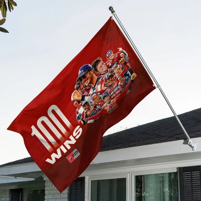 1Ducati Lenov0 Team 100 Wins 3D House Flag