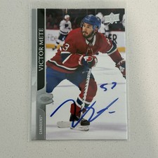 2020-21 Upper Deck #352 Victor Mete Auto Autograph Signed Montreal Canadiens