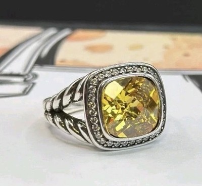 Citrin Ring Größe 9