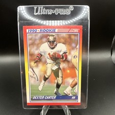 Score 1990 Rookie Dexter Carter Football Sports Trading Card #657. rookie card picture