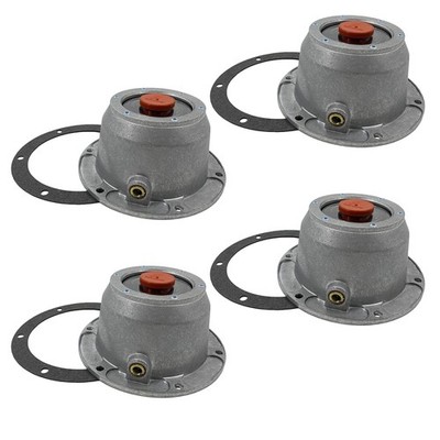 Torque 4 PCS 3434195 Aluminum Hub Caps for Trailer Axle (Replaces Stemco