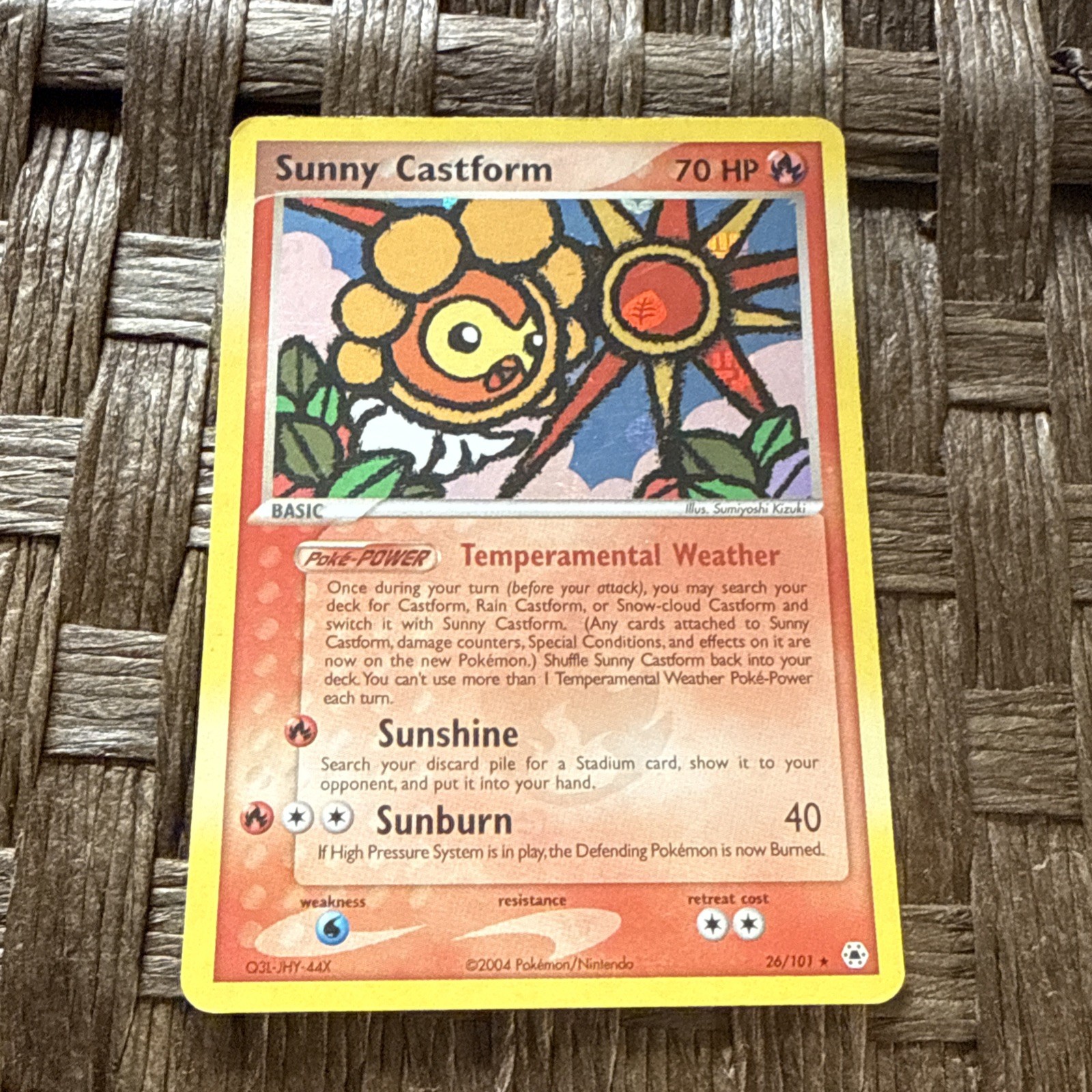 Sunny Castform 26/101 EX Hidden Legends Pokemon Card Reverse Holo Foil Rare LP