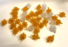 Vintage Amber Clear Starburst Mini Light Reflectors w/ Bulbs Lot of 40 5/8”