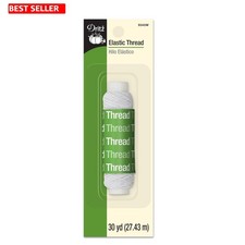 Durable 30 Yard White Elastic Thread - Perfect for Sewing and Knitting Projects