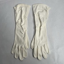Vintage Mid Century Aris Ladies Elbow Length Opera Formal Gloves Off White Cream