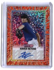 2025 Leaf Vivid #BA-XN1 Xavier Neyens Base Autographs Sparkles Red #/2