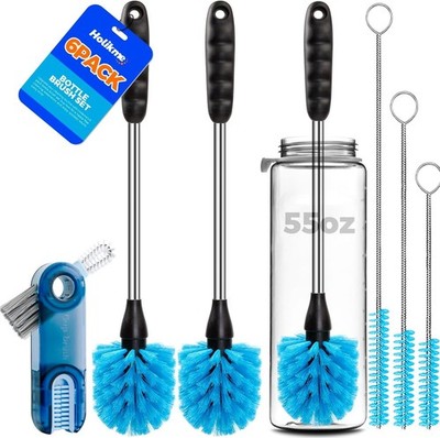 Cleaning Brush Set for Bottles & Straws - 14'' Stainless Steel and 3-in-1 Tool