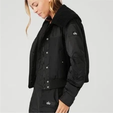 ALO Yoga Blaze Bomber Jacket in Black size XS