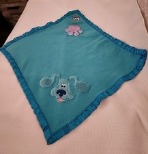 Vintage Luvs Blues Clues Security Blanket Lovey Satin Trim Puppy 15x15