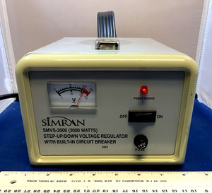 SIMRAN SMVS-2000 Watt Step Up/Down Voltage Regulator 120/220 Volt.