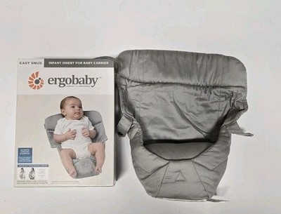 Ergobaby Easy Snug Infant Insert For Baby Carrier- Grey Newborn 7-12 lbs
