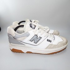 Size 10.5 Men\'s New Balance 550 White Slate Grey Gum Sole EUC New Balance Men main image 4