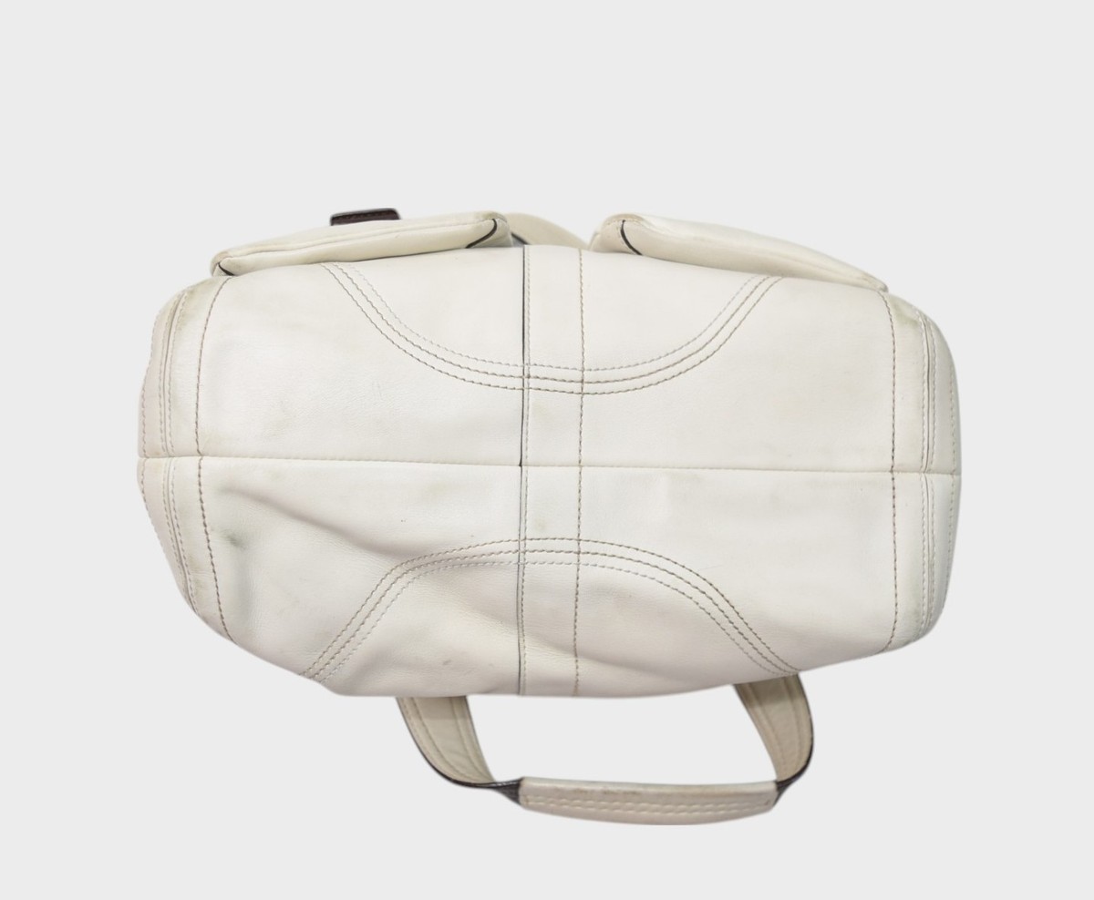 Coach Shoulder Bag Womens Soho Purse Double Pocket Leather Off