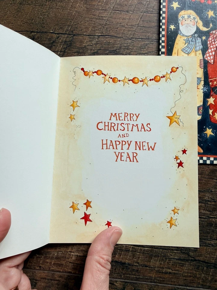 31 vtg Lang Christmas Card Lot Angels Santa Children Folk Art 1990’s - Image 4 of 4