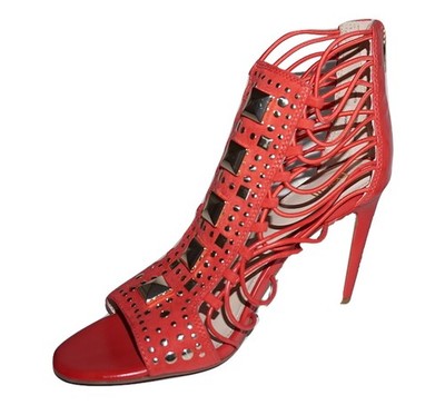 BarIII Annetta Womens Studded Sandals Coral 7.5M MSRP 109.5 New
