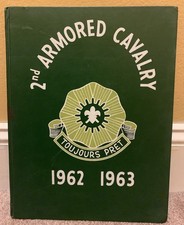 2nd ARMORED CAVALRY VINTAGE 1962 1963 VIETNAM WAR ERA MILITARY UNIT BOOK