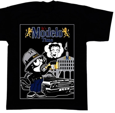 Modelo Time Felix & Boo T-Shirt Print On Shaka Wear Heavyweight Tee