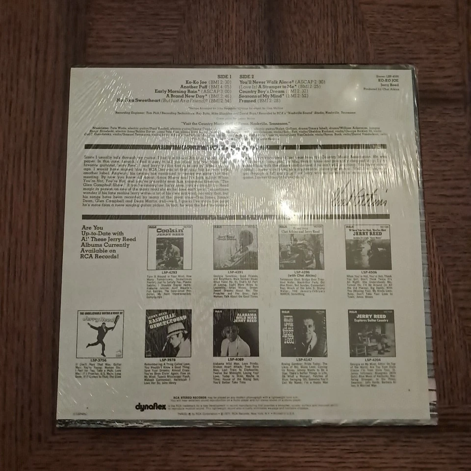 Jerry Reed Ko-Ko Joe LP 1971 Rca Victor LSP 4596 Promo!!! Sealed!!! - Image 2 of 3