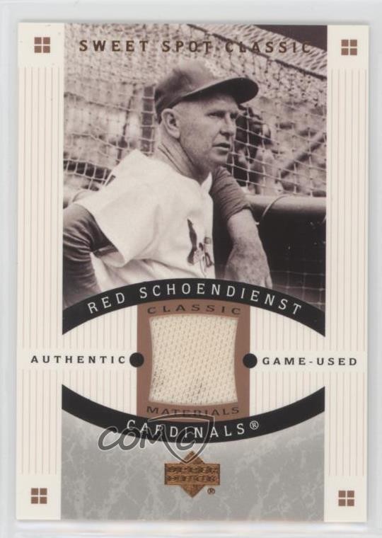 2005 Upper Deck Sweet Spot Classic Materials Red Schoendienst #CM-SD HOF 2k3