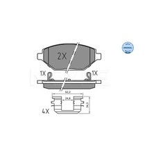 MEYLE 025 225 2218 Bremsbeläge Vorne für Opel Karl