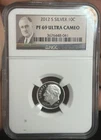 2012 S Silver Roosevelt Dime 10C Ten Cents NGC Proof PF69 Ultra Cameo