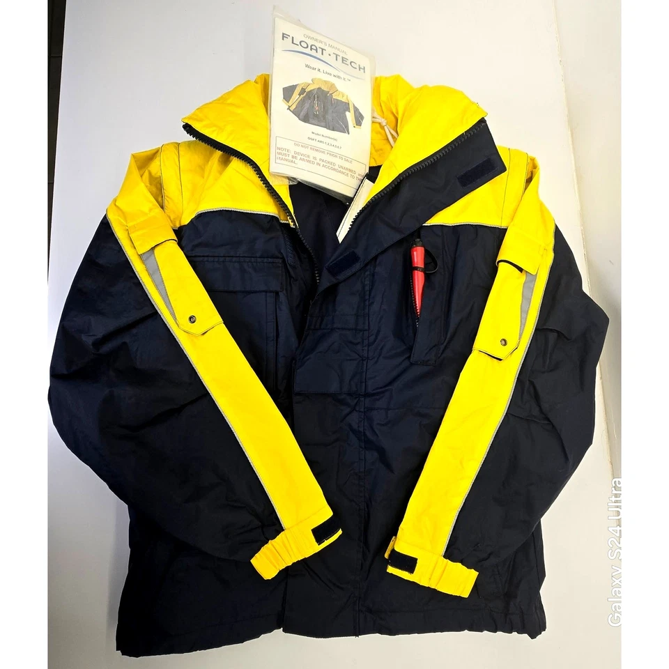 Float Tech Recreational Inflatable Jacket PFD Type Reflective w/ Hood Adult XS  - Image 3 of 4