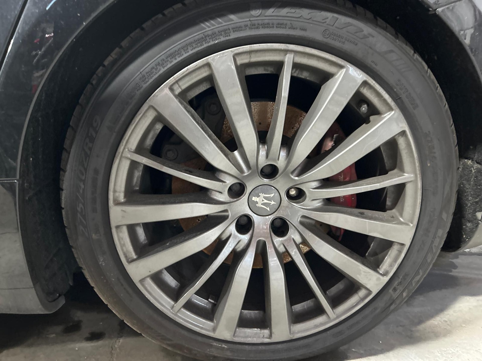 2017 Maserati Ghibli OEM Rim Factory Wheel 19" x 10" 15 Spokes Scuffs Rear ET 40