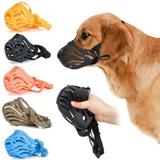 Soft Plastic Pet Muzzle for Dogs with Breathable Design and Secure Fastening